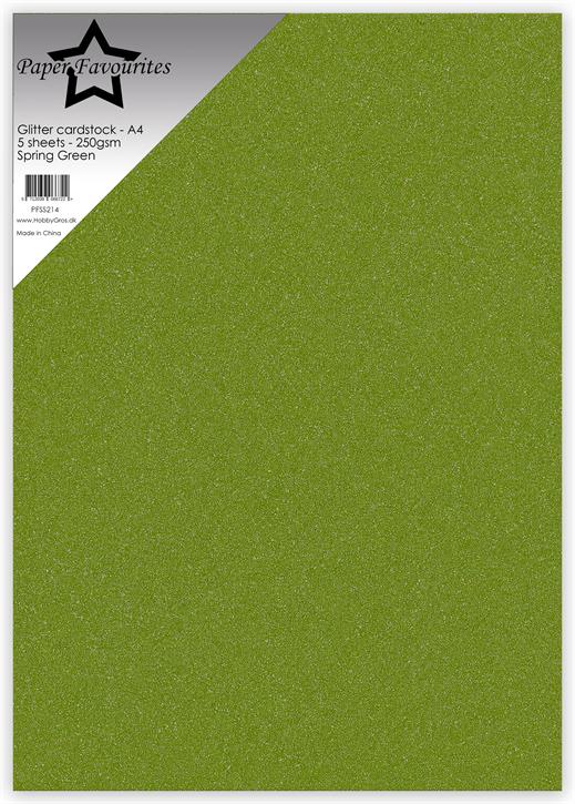 Paper Favourites Glitter Cardstock "Spring Green"