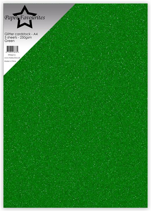 Paper Favourites Glitter Cardstock "Green"