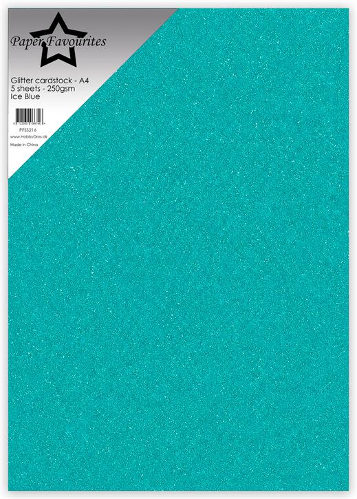 Paper Favourites Glitter Cardstock "Ice Blue"