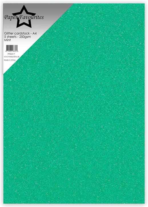 Paper Favourites Glitter Cardstock "Mint"