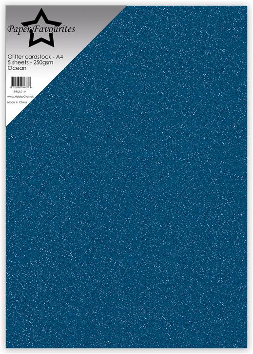 Paper Favourites Glitter Cardstock "Ocean"