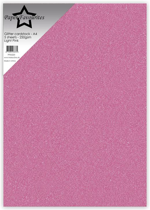 Paper Favourites Glitter Cardstock "Light Pink"