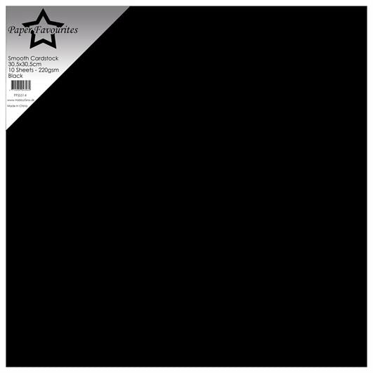 Paper Favourites Smooth Cardstock "Black"