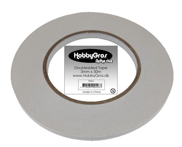 Dobbeltklæbende tape 3mmx50m