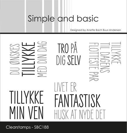 Simple and basic Clearstamp "Tro på dig selv"