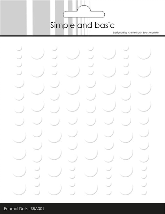 Simple and Basic Enamel Dots "Snow White