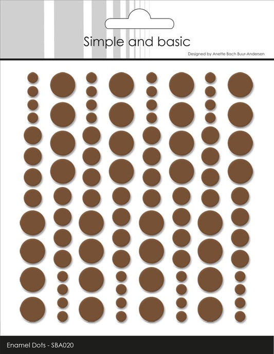 Simple and Basic Enamel Dots "Chocolate Brown"