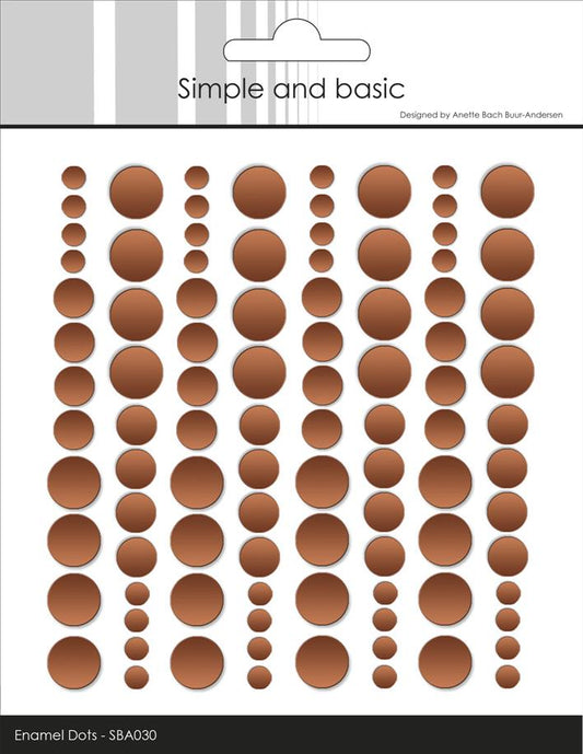 Simple and Basic Enamel Dots "Metallic Copper - Matte"