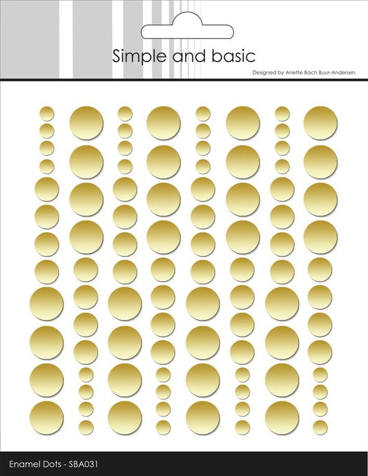 Simple and Basic Enamel Dots "Metallic Pale Gold - Matte"