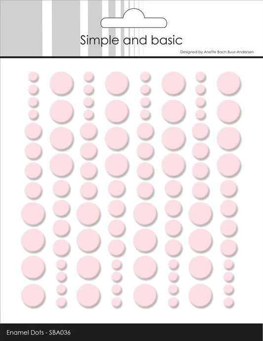 Simple and Basic Enamel Dots "Light Pink"