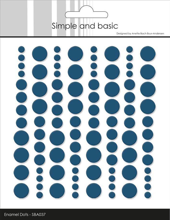 Simple and Basic Enamel Dots "Jeans Blue"