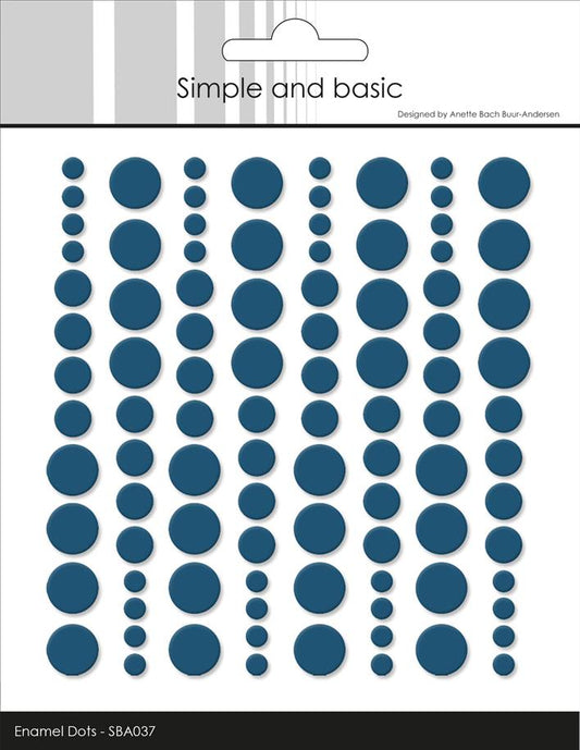 Simple and Basic Enamel Dots "Jeans Blue"