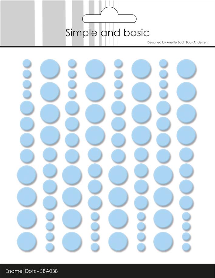 Simple and Basic Enamel Dots "Medium Blue"