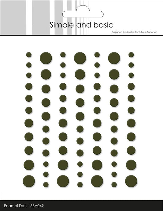 Simple and Basic Matte Enamel Dots "Forest Green