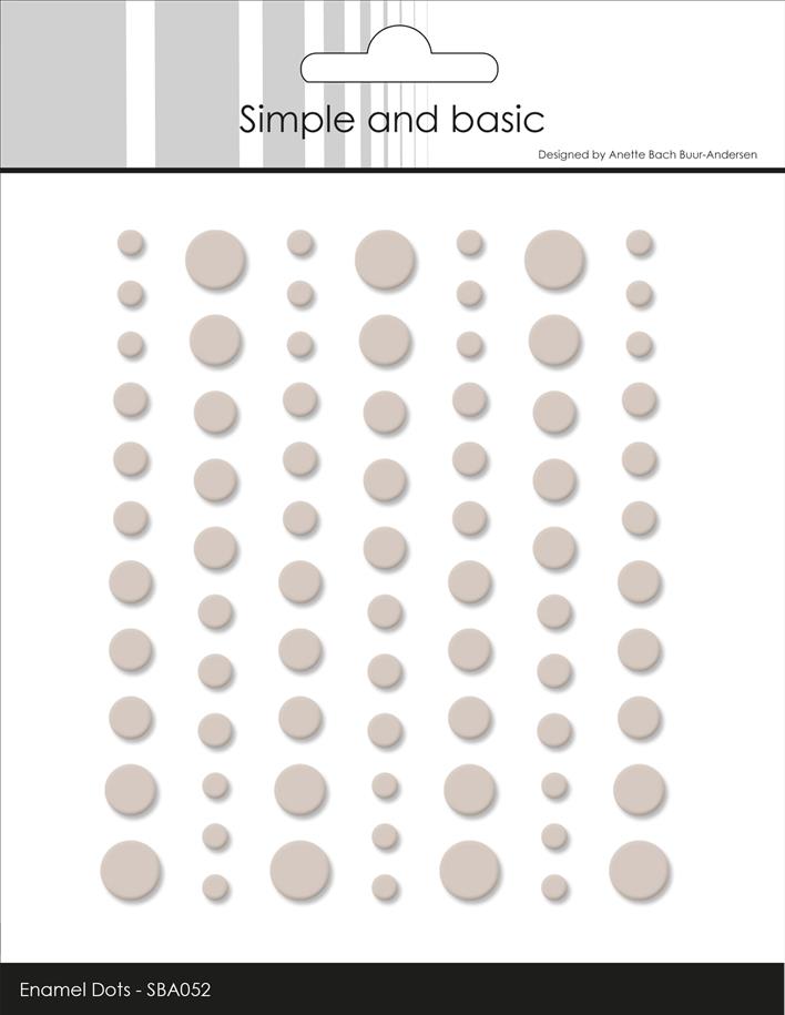 Simple and Basic Matte Enamel Dots "Beige