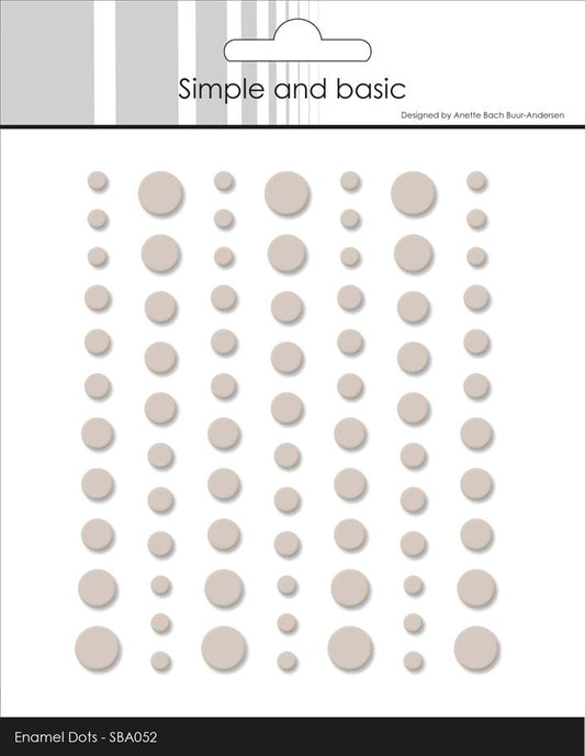 Simple and Basic Matte Enamel Dots "Beige