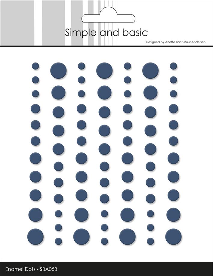 Simple and Basic Matte Enamel Dots "Navy