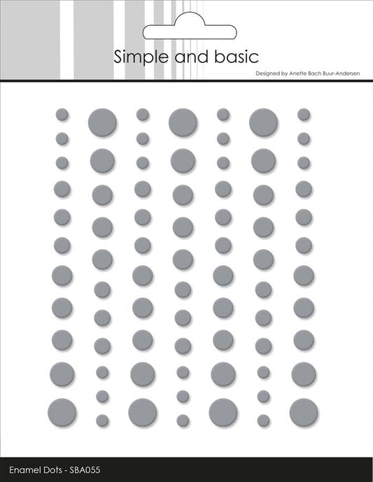 Simple and Basic Matte Enamel Dots "Concrete