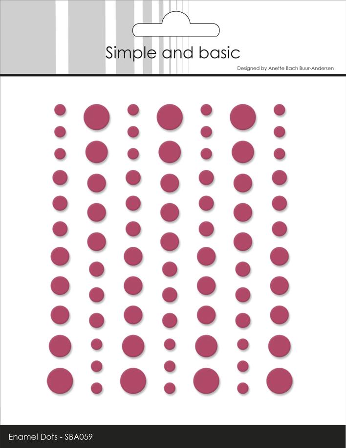 Simple and Basic Matte Enamel Dots "Raspberry"