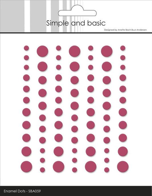 Simple and Basic Matte Enamel Dots "Raspberry"