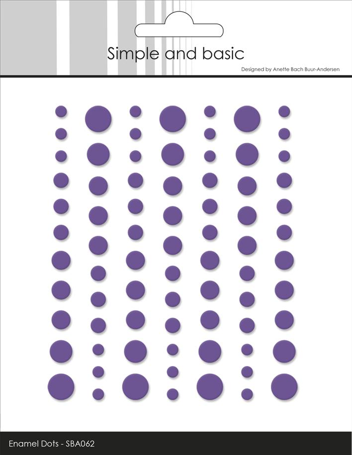 Simple and Basic Matte Enamel Dots "Purple"