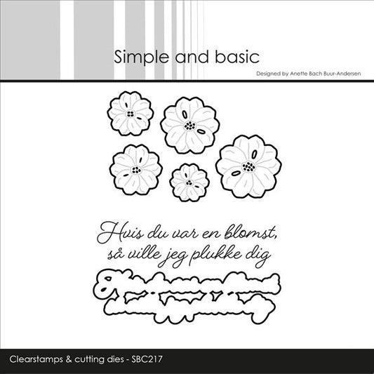 Simple and basic Clearstamp & dies "Danske tekster"