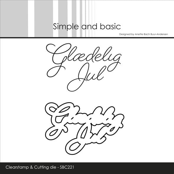 Simple and basic Clearstamp & dies "Glædelig Jul"