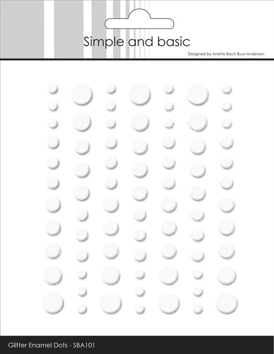 Simple and Basic Gliter Enamel Dots "Soft White