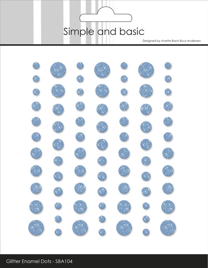 Simple and Basic Gliter Enamel Dots "Light Blue