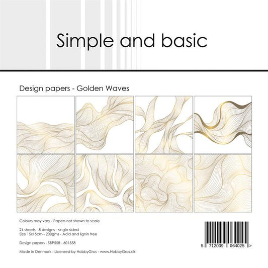 Simple and Basic Design Papers "Golden Waves"