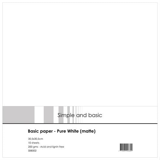 Simple and basic "Basic Paper - Pure White (matte)