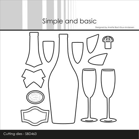 Simple and Basic die "Champagne Bottle"