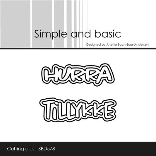 Simple and Basic die "Tillykke"