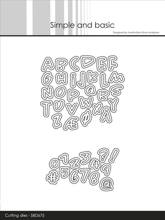 Simple and Basic dies "Alphabet and numbers - Mini"