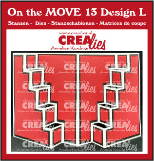 On the MOVE dies no. 13, Design L, Stair Step Card 2x 5 steps
