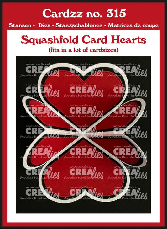 Cardzz stansen no. 315, Squashfold Card hart 7 cm