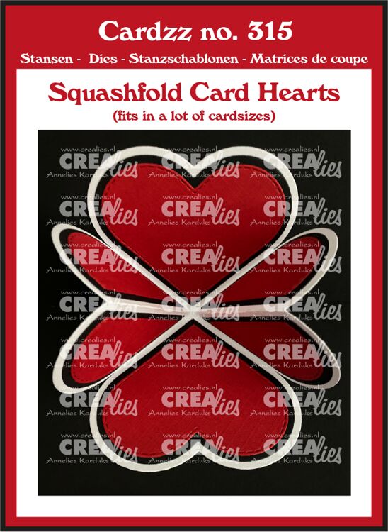 Cardzz stansen no. 315, Squashfold Card hart 7 cm