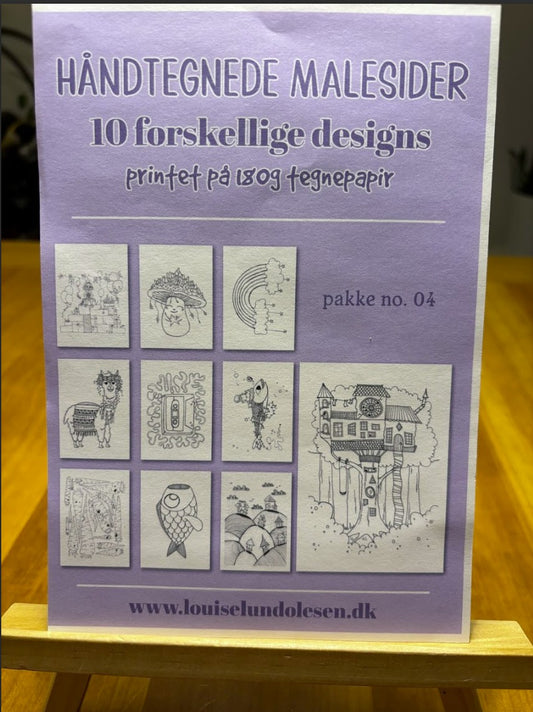 Håndtegnede A5 malesider