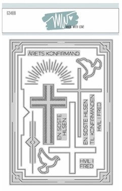 Dies Made With Love Deco Cross and Frame