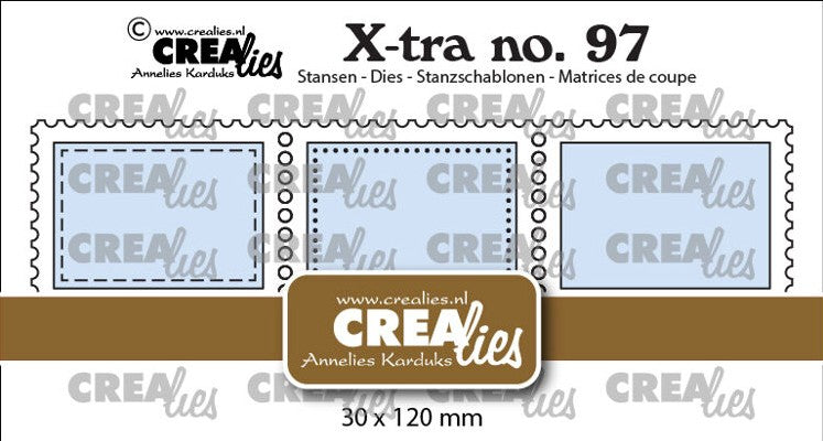 X-tra dies no. 97, 3 postage stamps in a row horizont