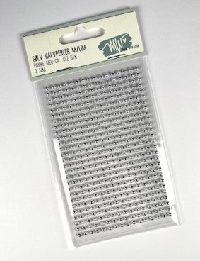 MW Halvperle selvklæb. 3 mm Sølv