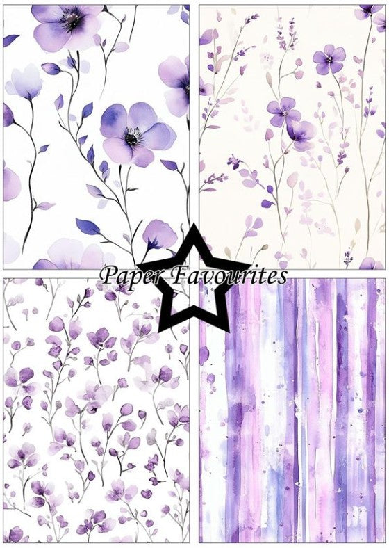 Paper Favourites Paper Pack "Purple floral"