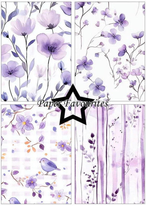 Paper Favourites Paper Pack "Purple floral"