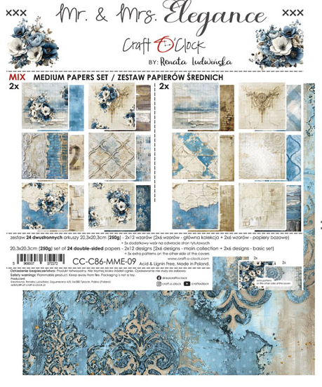 Craft O'Clock Paper Pack "MR. & MRS. ELEGANCE" - 30,2x30,2cm
