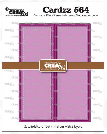 Cardzz stansen no. 564, Gatefold rechthoekige kaart verticaal