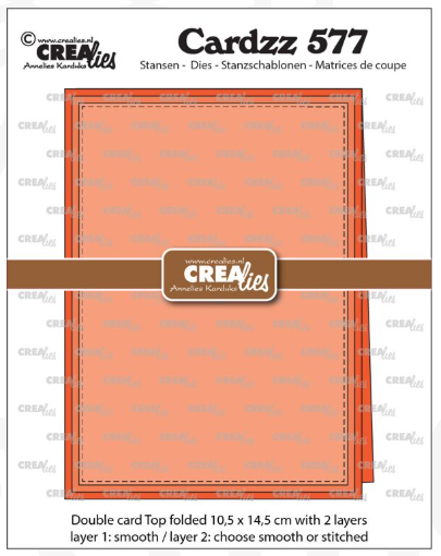 Cardzz dies no. 577, double card 10,5 x 14,5 cm (top folded)