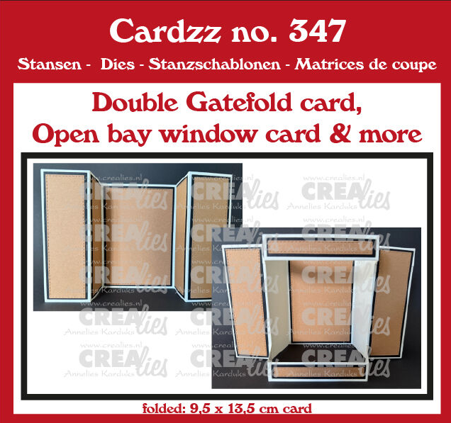 Cardzz dies no. 347, Double Gatefold Card / Open Bay Window Card