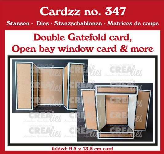 Cardzz dies no. 347, Double Gatefold Card / Open Bay Window Card