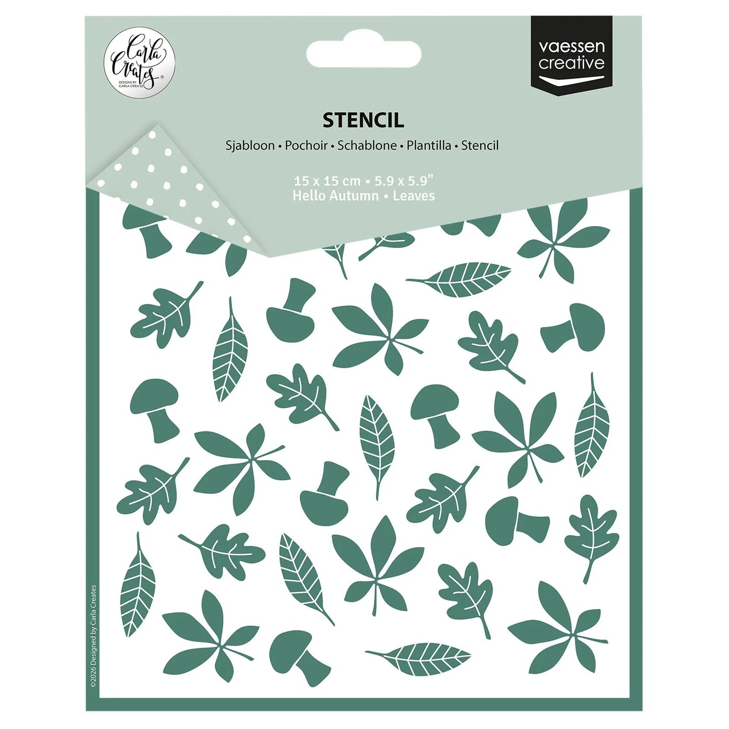 Vaessen Creative • Stencil by Carla Creates Leaves 5.9x5.9"