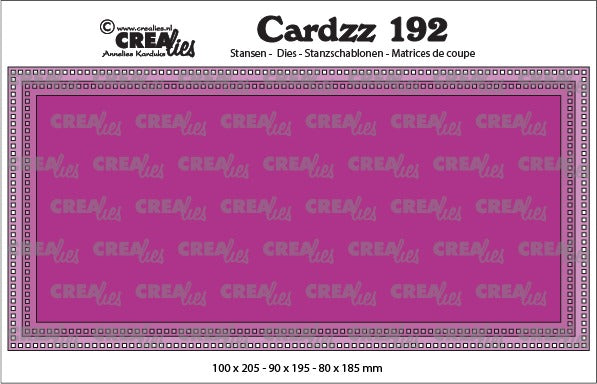 Cardzz dies no. 192, Slimline L, med firkantet huller